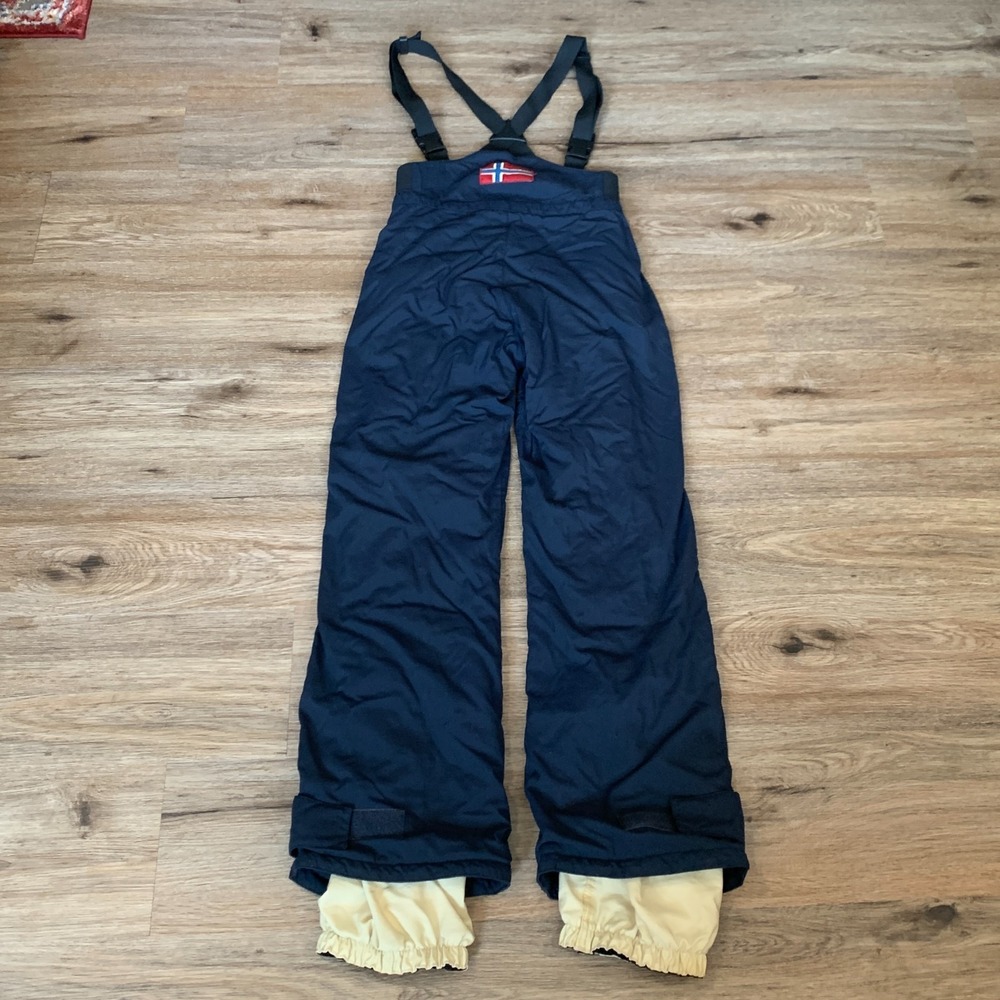 Napapijri Geographic Snow Pants, Insulated Ski Bib Suspenders, Blue - Size S Men